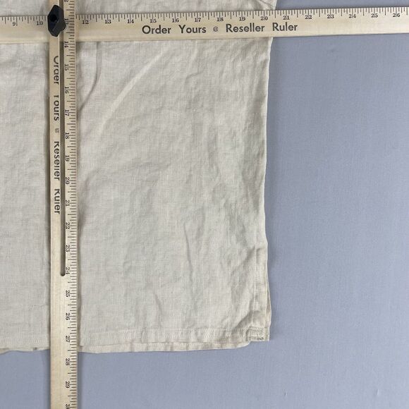 David Dart 100% Linen Button Closure Blouse Women's Size P Beige Pocket Vintage - Picture 7 of 12